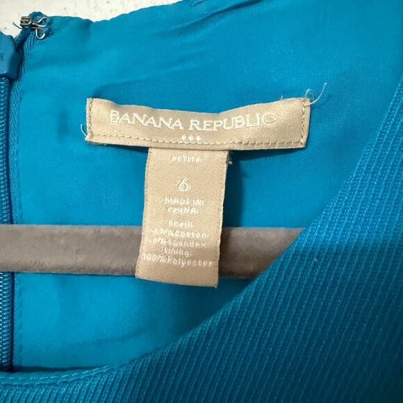 Banana Republic Women's Blue Sleeveless Dress Size 6 Petite - Picture 8 of 13